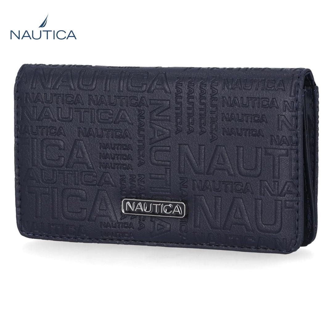 Billetera Nautica Slim para mujer-Azul Indigo-Con bloqueo RFID