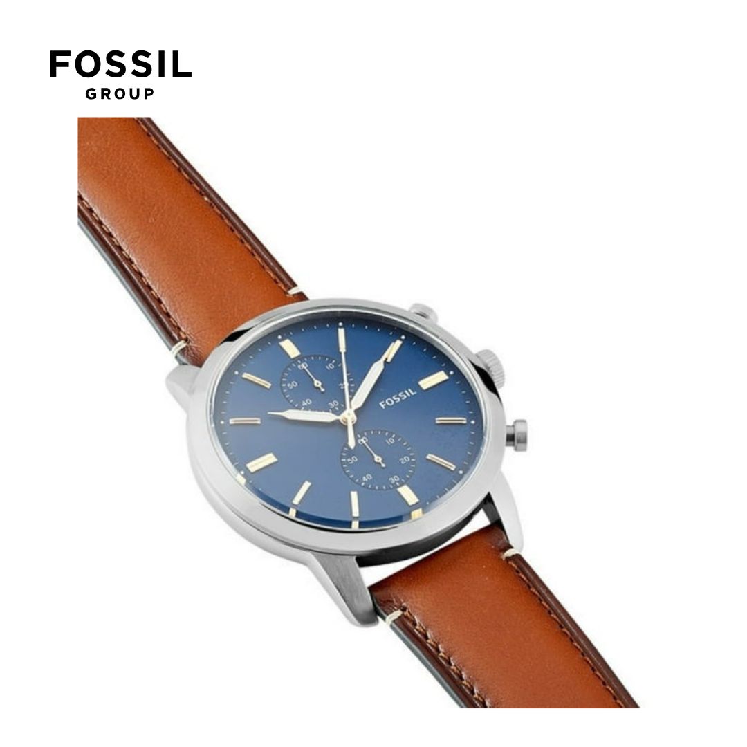 Reloj Fossil masculino con cronografo malla de cuero