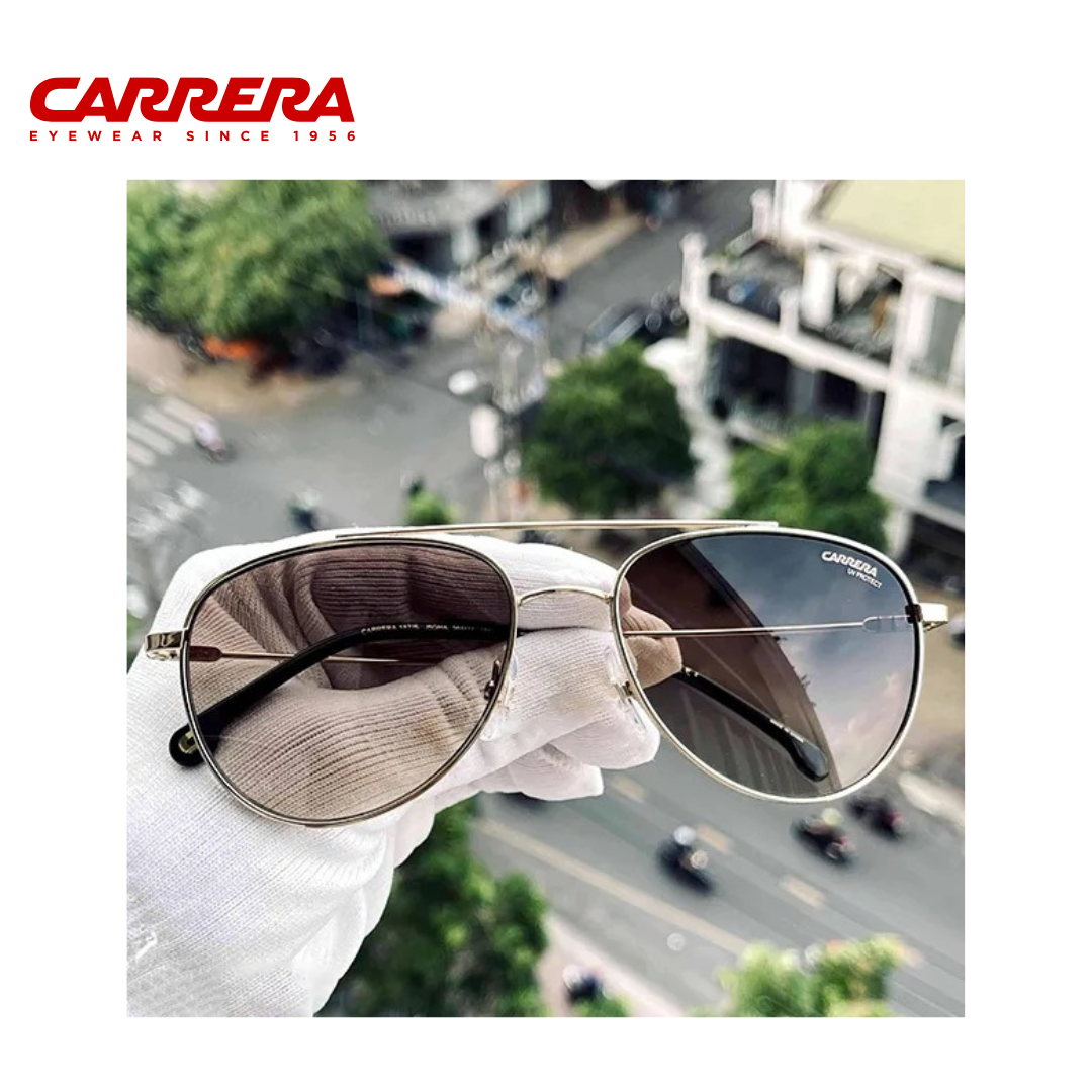 Lentes Carrera Aviador dorado marrón