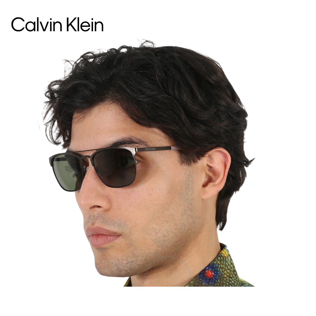 Anteojos de sol Calvin Klein cuadrados marco metalico