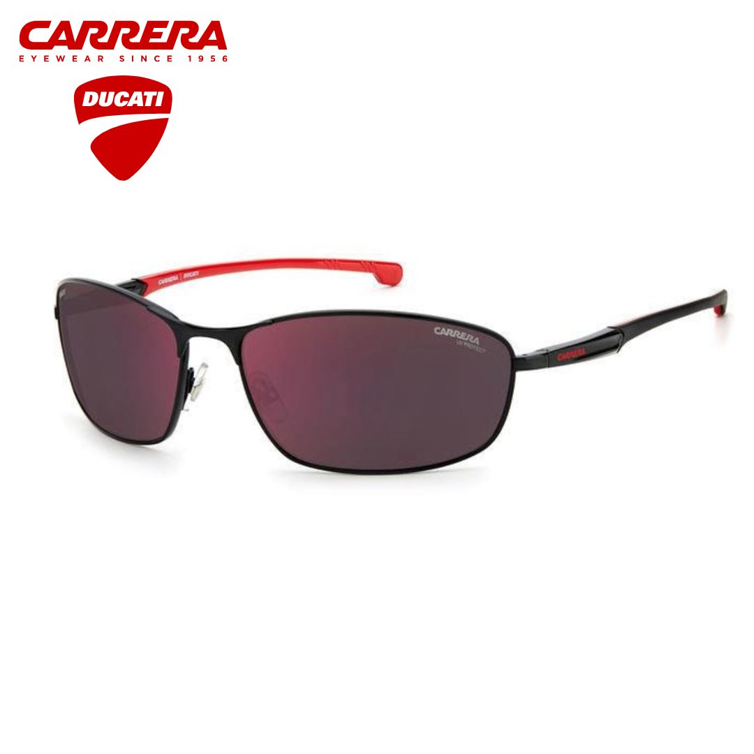 Lentes de sol rectangulares Carrera Ducati negro y rojo