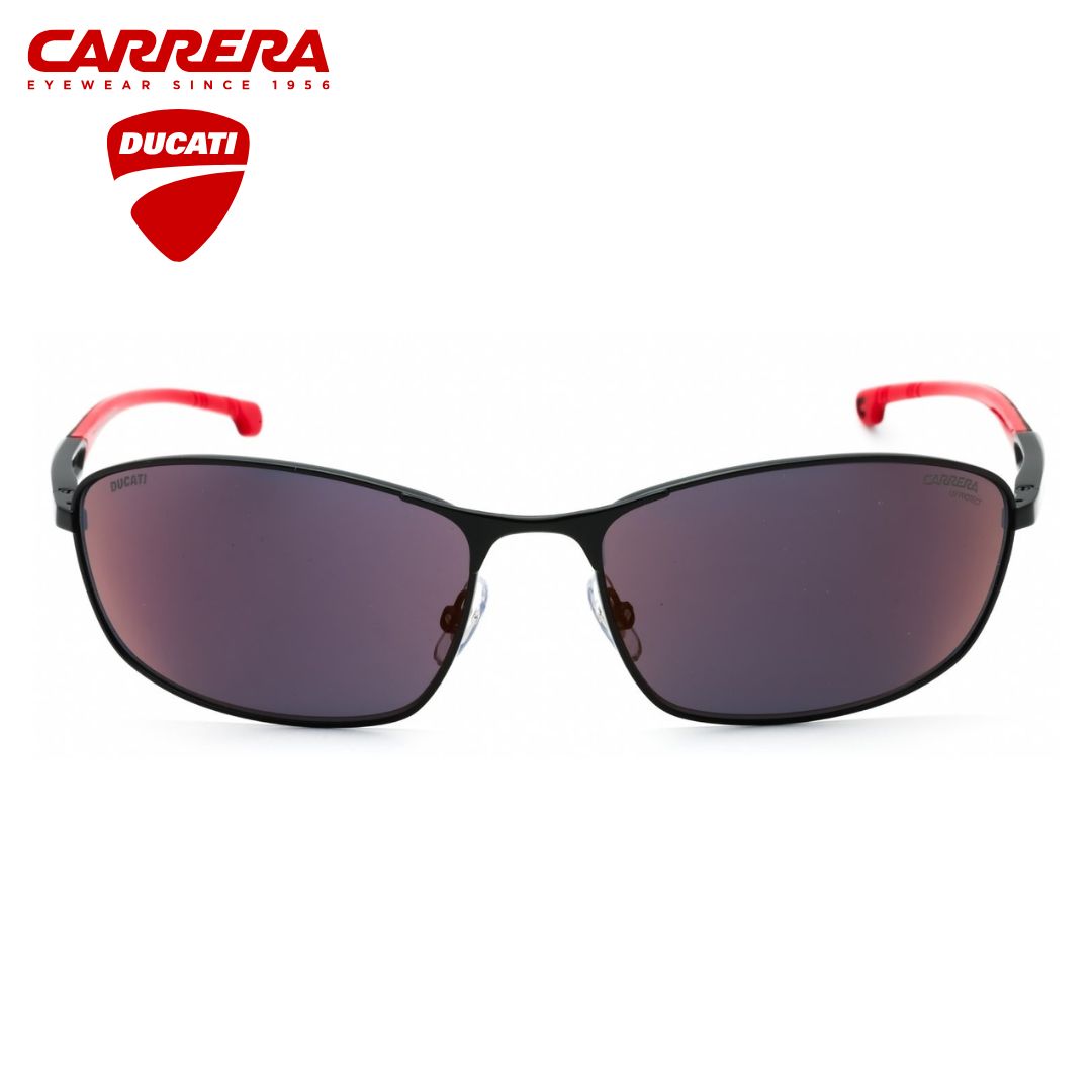 Lentes de sol rectangulares Carrera Ducati negro y rojo