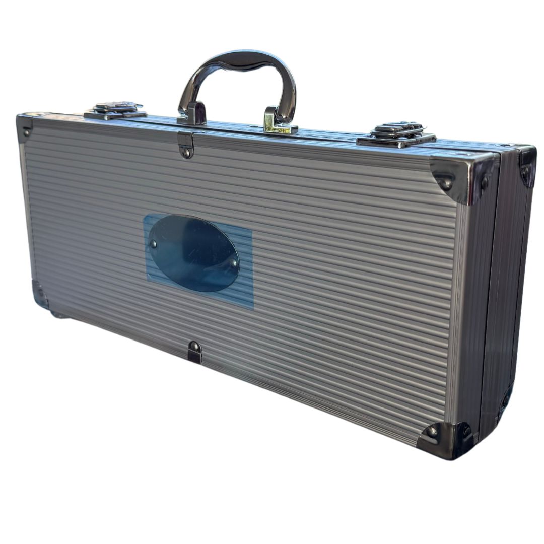 Kit parrillero con estuche de aluminio 6 utensilios