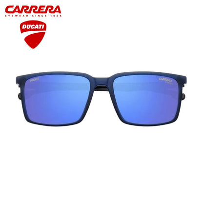 Lentes de sol cuadrados Carrera Ducati espejado azul