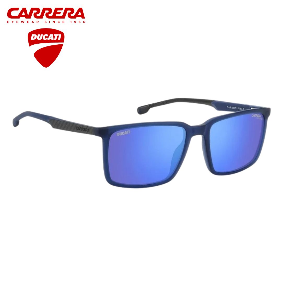 Lentes de sol cuadrados Carrera Ducati espejado azul