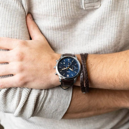 Reloj Fossil masculino malla de cuero marron