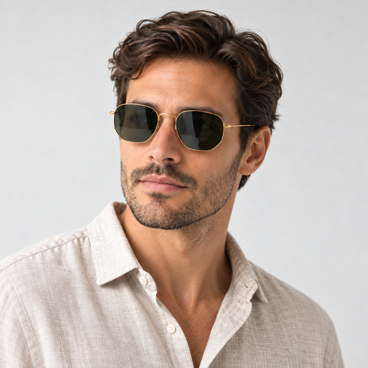 Ray-Ban Hexagonal gold 51mm